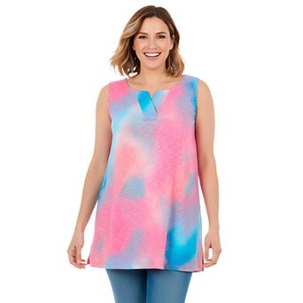Woman Within Plus Size Notch Swing Tunic