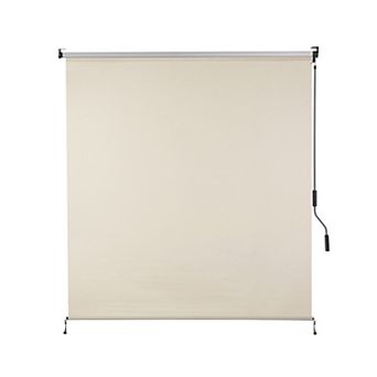 Aoodor 5% Openness Cordless Solar Fabric Roller Shade, Sun Shade for Outdoor Gazebo or Pergola