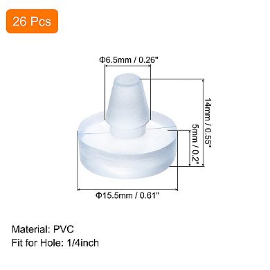 Glass Table Top Bumpers with Stem, Bumpers Grippers, Glass Table Spacer for Cabinet Furniture