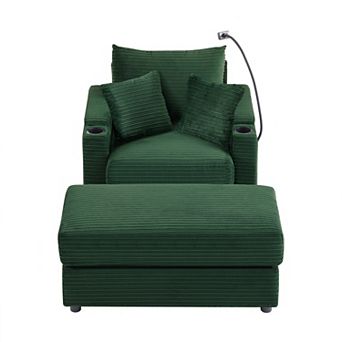 Merax 41.7" Modern Style Single Couch with Storage Ottoman