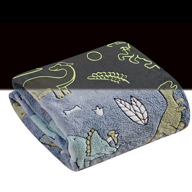 Glow in The Dark Throw Blanket Soft Polyester, Luminous Design for Cozy Nights