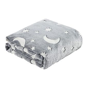 Glow in The Dark Throw Blanket Soft Polyester, Luminous Design for Cozy Nights