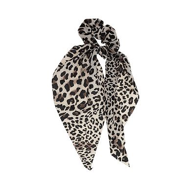 Leopard Tie Triangle Ribbon Scrunchies 1 Pc