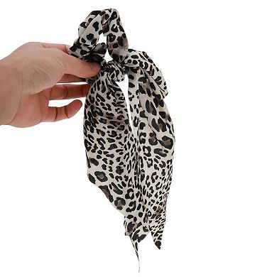 Leopard Tie Triangle Ribbon Scrunchies 1 Pc