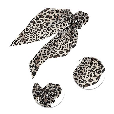 Leopard Tie Triangle Ribbon Scrunchies 1 Pc