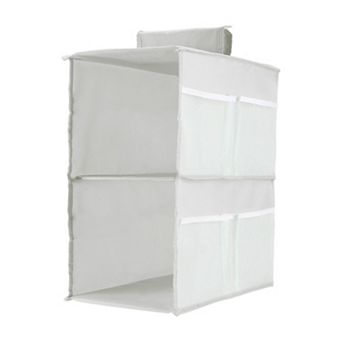 1 pc 2-Shelf Closet Hanging Organizer, Hanging Storage Shelves, Foldable Hanging Shelves