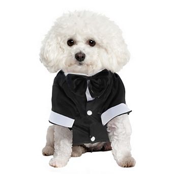Dog Tuxedo, Stylish Pet Formal Attire with Bow Tie, Dog Wedding Outfit, Dog Shirt Puppy Clothes