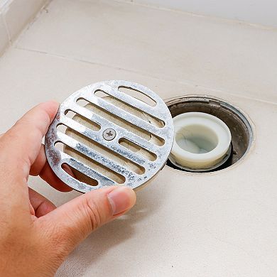 Floor Drain Cover, 4.4" Stainless Steel Anti Blocking Drain Cover for Bathroom, 88 Flat Mouth