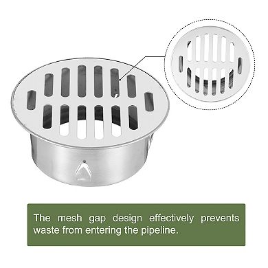 Floor Drain Cover, 4.4" Stainless Steel Anti Blocking Drain Cover for Bathroom, 88 Flat Mouth