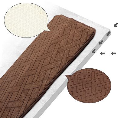 1Pc Geometric Pattern Bathroom Mat Soft Memory Foam Absorbent Non-Slip Bath Rugs