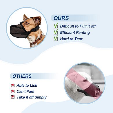 Dog Muzzle, Breathable Puppy Mesh Muzzle, Muzzle for Medium Dog, Anti Bite Chewing Muzzle