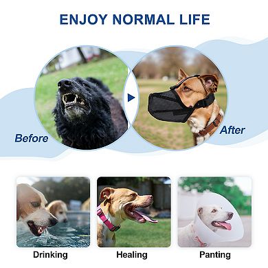 Dog Muzzle, Breathable Puppy Mesh Muzzle, Muzzle for Medium Dog, Anti Bite Chewing Muzzle