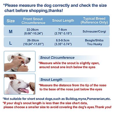 Dog Muzzle, Breathable Puppy Mesh Muzzle, Muzzle for Medium Dog, Anti Bite Chewing Muzzle