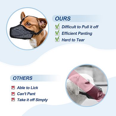 Dog Muzzle, Breathable Puppy Mesh Muzzle, Muzzle for Small Dogs, Anti Bite Chewing Muzzle