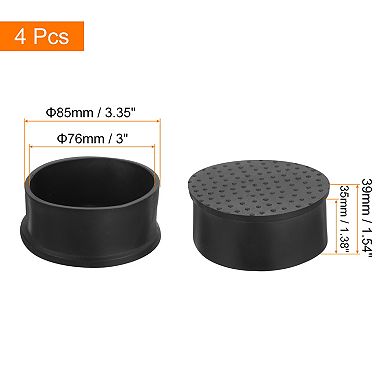 4Pcs Chair Leg Caps, Fit OD 3" Chair Leg Tips Non-Slip Chair Leg Floor Protectors for Furniture