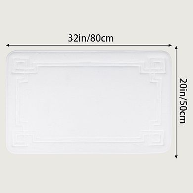 1Pc Geometric Pattern Bathroom Mat Soft Memory Foam Absorbent Non-Slip Back Bath Rugs Home 20"x 32"