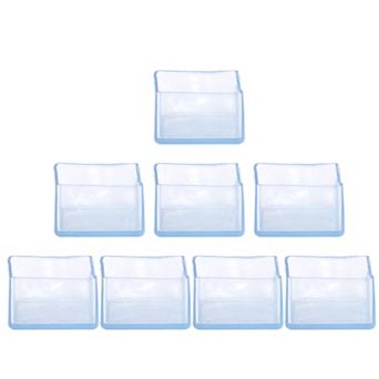 Clear Table Leg Caps End Tip Feet Cover Furniture Slider Floor Protector 8 pc 2" x 2" Inner Size
