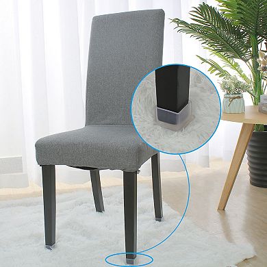 Clear Table Leg Caps End Tip Feet Cover Furniture Slider Floor Protector 8pcs 2" x 2" Inner Size