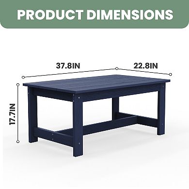 Outdoor Patio HDPE Widened Water Resistant Coffee Table