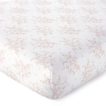 Levtex Baby Heritage Blush Floral Fitted Crib Sheet