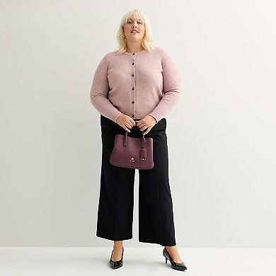 Plus Size Nine West Magic Waist Wide Leg Pants