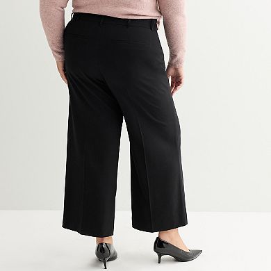 Plus Size Nine West Magic Waist Wide Leg Pants