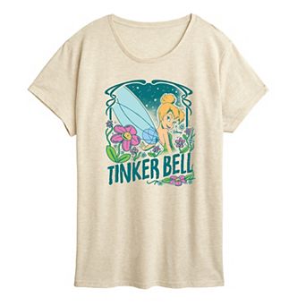 Disney's Peter Pan Tinkerbell Women's Floral Graphic Tee