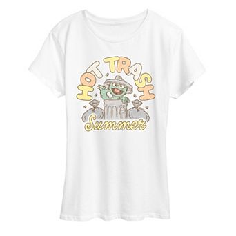 Women's Sesame Street Oscar the Grouch Hot Trash Summer Graphic Tee