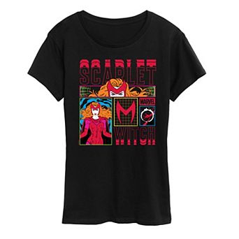 Women's Marvel Scarlet Witch Comic Grid Graphic Tee