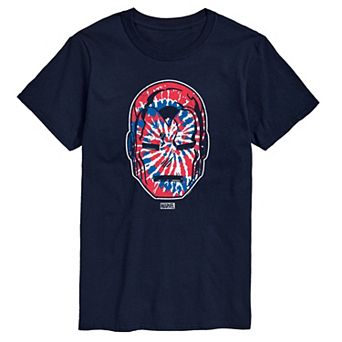 Men's Marvel Iron Man Tie Dye Red, White & Blue Tee