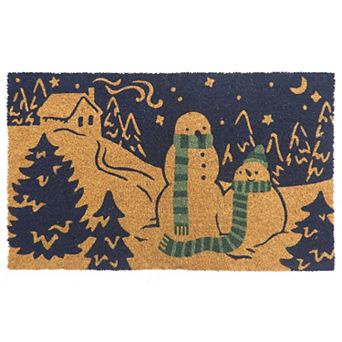 St. Nicholas Square® Snowmen Coir Doormat