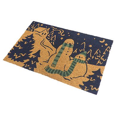St. Nicholas Square® Snowmen Coir Doormat