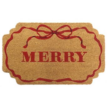 St. Nicholas Square® Merry Sentiment Coir Rug