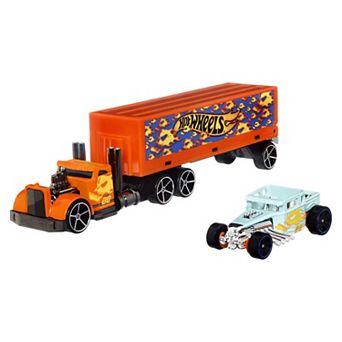 Hot Wheels 2 pc Super Rigs Toy Car & Transporter Set - Styles May Vary
