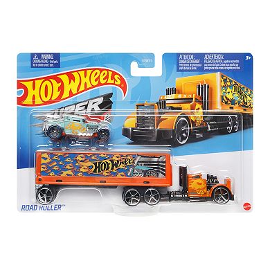Hot Wheels 2-pc. Super Rigs Toy Car & Transporter Set Styles May Vary