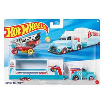 Hot Wheels Super Rigs 2 pc Toy Car and Transporter Set - Styles May Vary