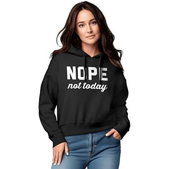 Women's Nope Not Today Graphic Cropped Hoodie