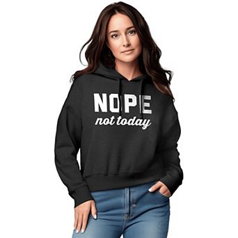 Women's Nope Not Today Graphic Cropped Hoodie