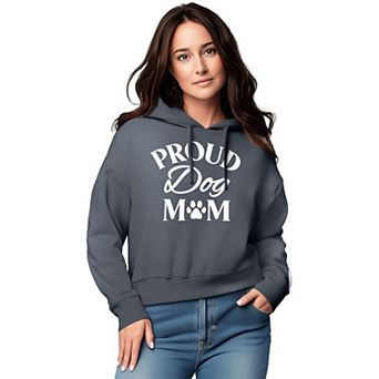Women's Proud Dog Mom Graphic Cropped Hoodie