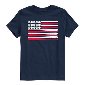 Boys 8-20 American Flag Baseball Graphic Tee