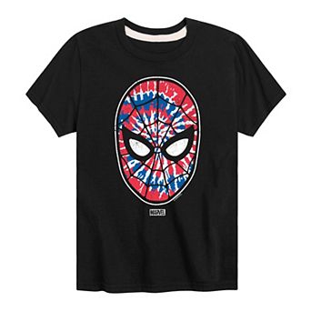 Boys 8-20 Marvel Spider-Man Tie Dye Red, White & Blue Graphic Tee