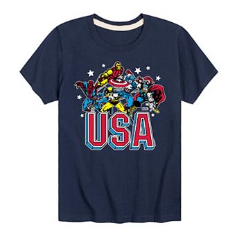 Boys 8-20 Marvel USA Graphic Tee