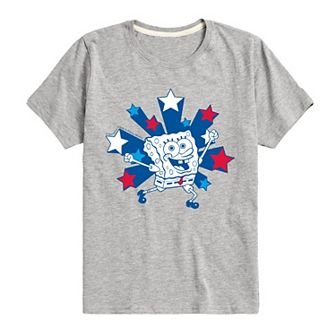 Boys 8-20 SpongeBob Squarepants Americana Stars Graphic Tee