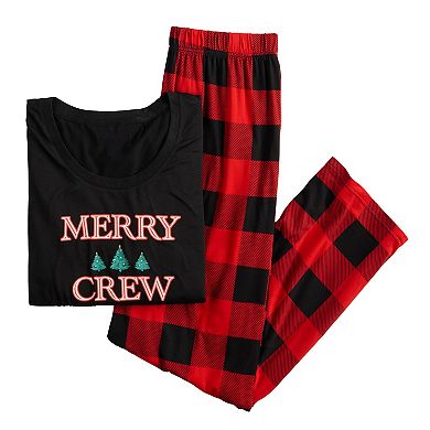 Women's Jammies For Your Families® Buffalo Check Graphic Pajama Top & Pajama Bottoms Set