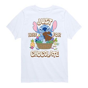 Disney's Lilo & Stitch Boys 8-20 Here For Chocolate Easter Graphic Tee