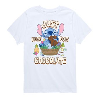 Disney's Lilo & Stitch Boys 8-20 Here For Chocolate Easter Graphic Tee