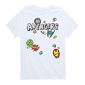 Boys 8-20 Marvel Avengers Doodles Graphic Tee