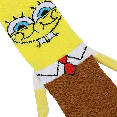 Women's SpongeBob & Patrick 3D Magnetic Hand Crew Socks