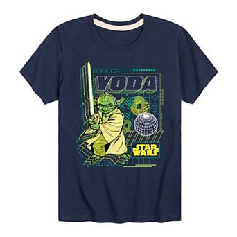 Boys 8-20 Star Wars Yoda Digital Graphic Tee