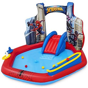 Bestway Spider-Man Inflatable Water Play Center with Slide and Sprayer